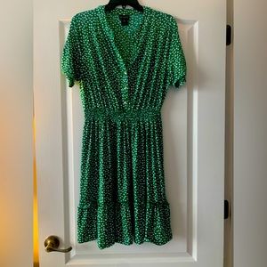 Green casual dress